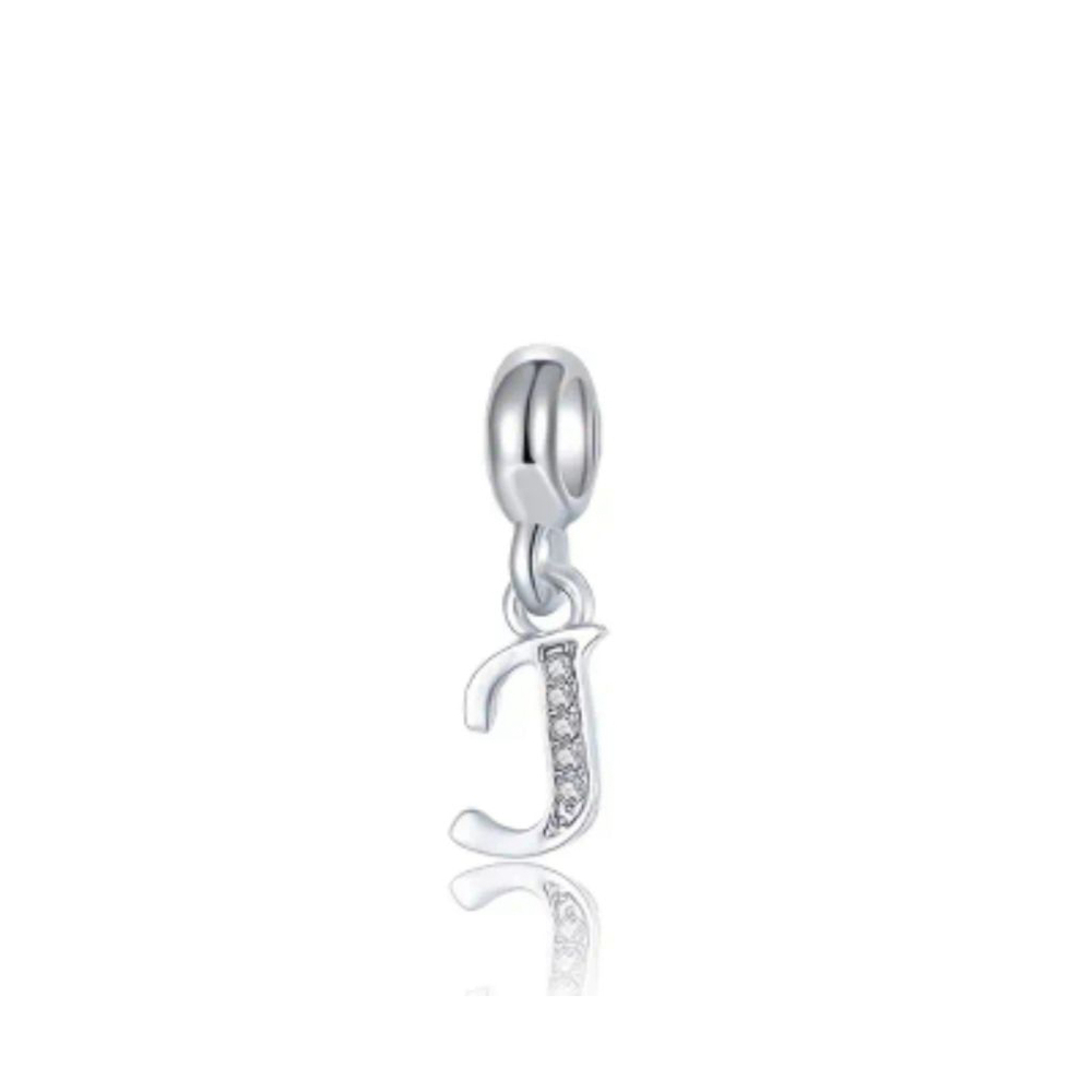 Silver Letter J Charm